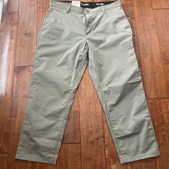 Hurley Olive Green Jet Set Tech men Pant Size 38x29 - Picture 2 of 10